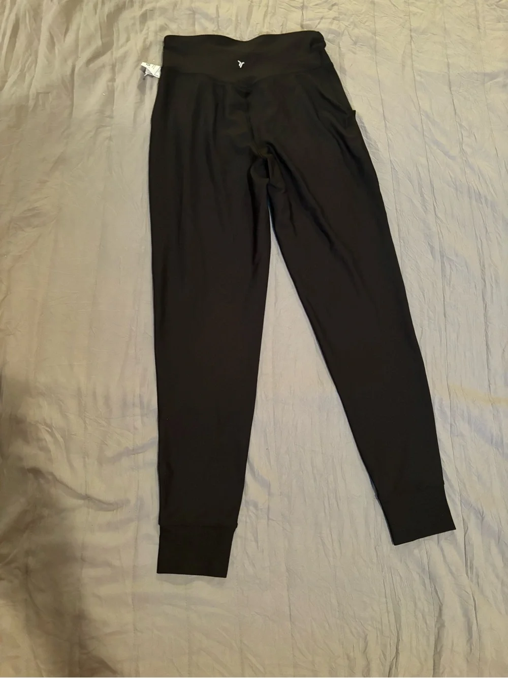 High-Waist Black Active Joggers